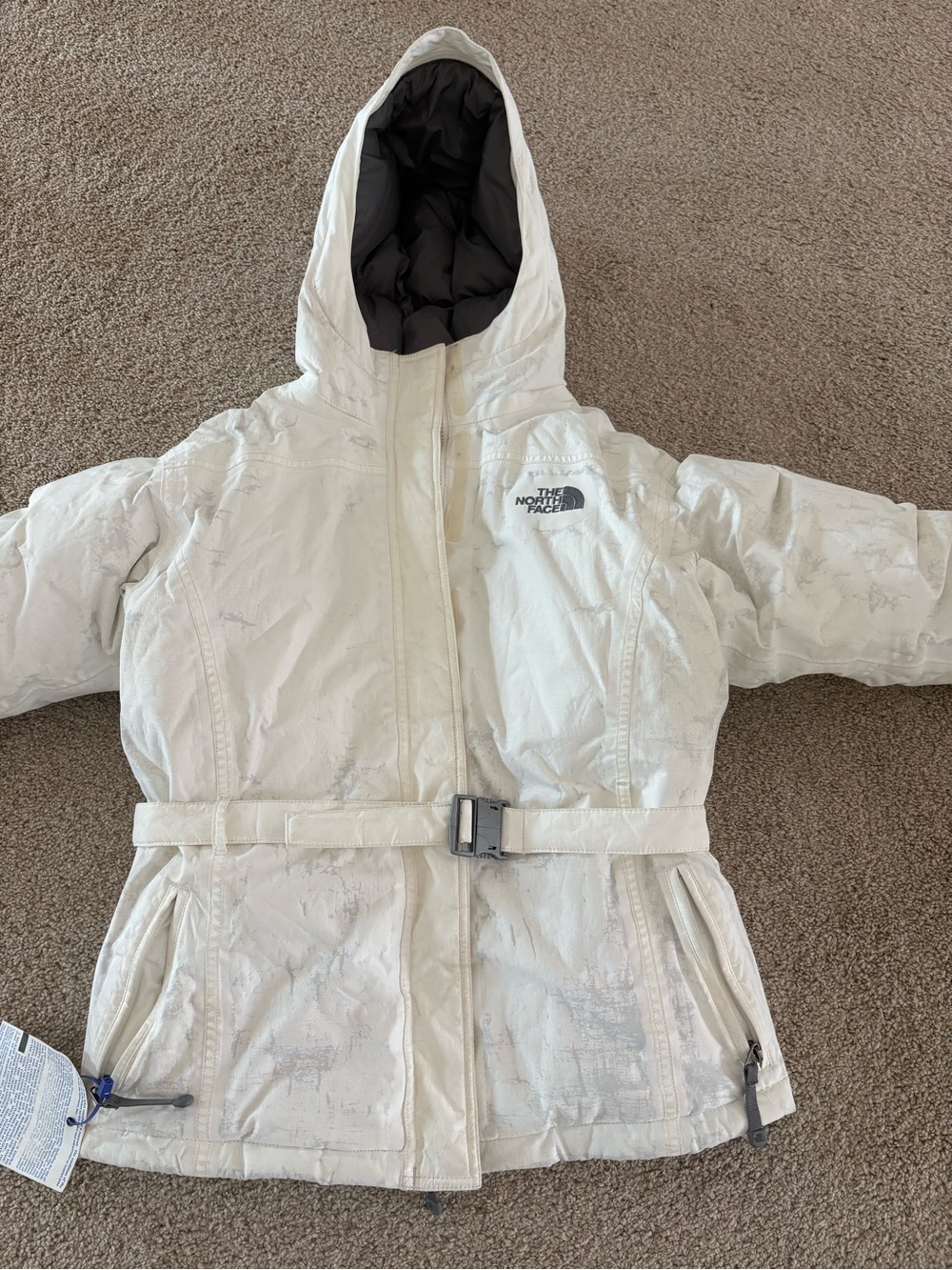 North face white down puffer